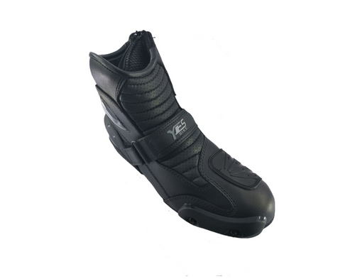 Biker Yes Bike Leather Shoe Black 003