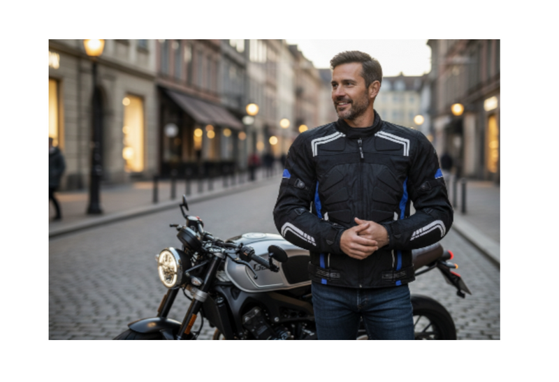 Yes Bike Textile Motorcycle Riding Jacket Blue