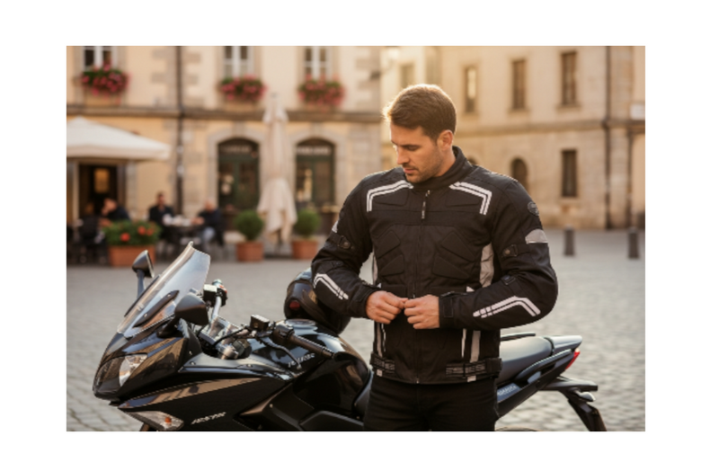 Yes Bike Textile Motorcycle Riding Jacket Black