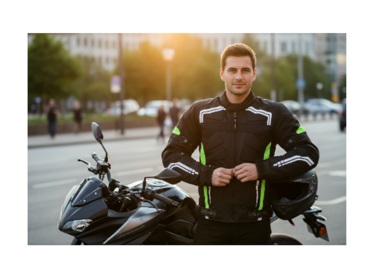 Yes Bike Textile Motorcycle Riding Jacket Green