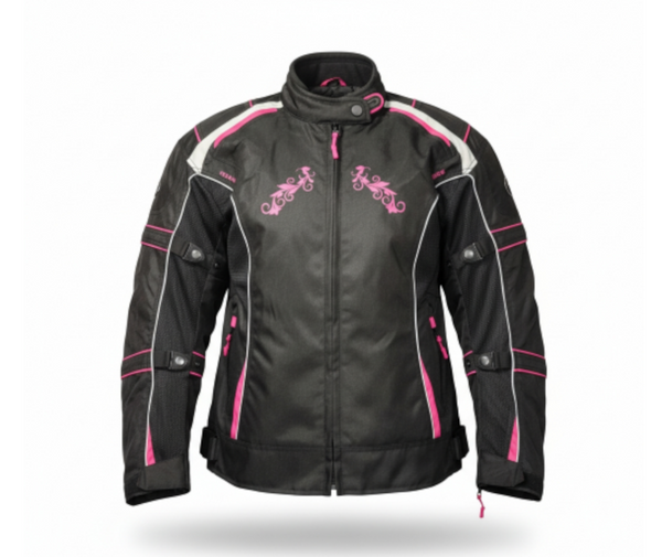 Yes Bike Textile Motorcycle Riding Ladies Jacket Pink