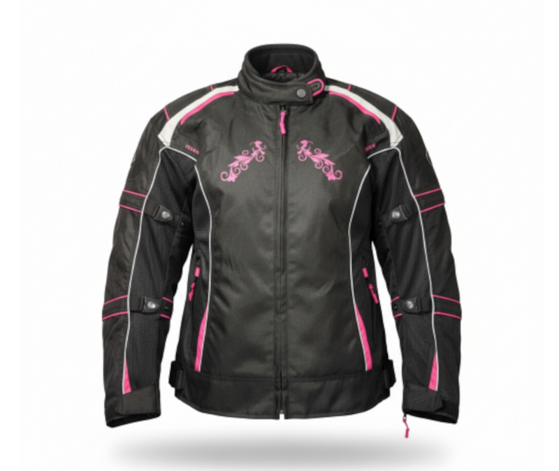 Yes Bike Textile Motorcycle Riding Ladies Jacket Pink