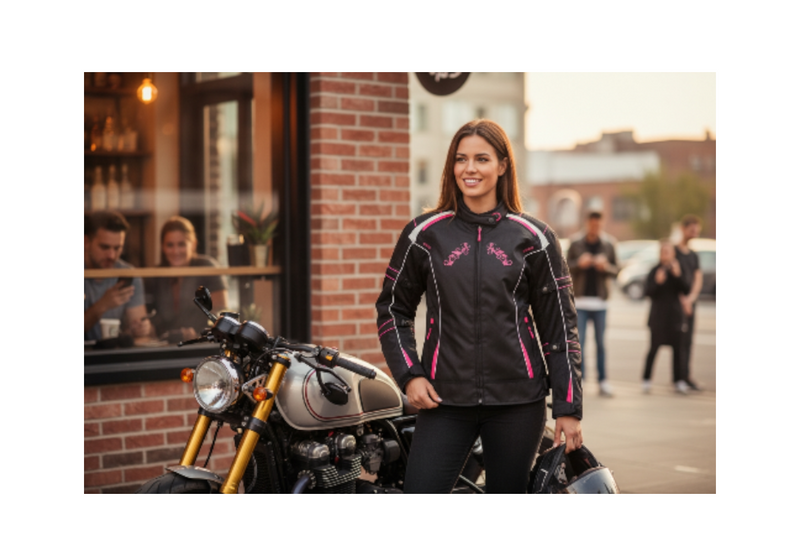 Yes Bike Textile Motorcycle Riding Ladies Jacket Pink
