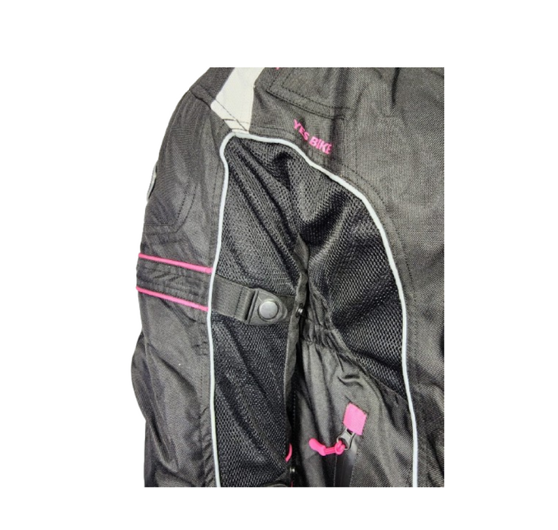 Yes Bike Textile Motorcycle Riding Ladies Jacket Pink