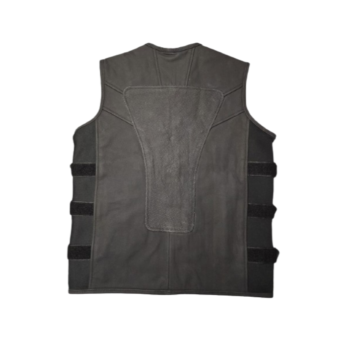Matt Finish Leather Turbo Waistcoat