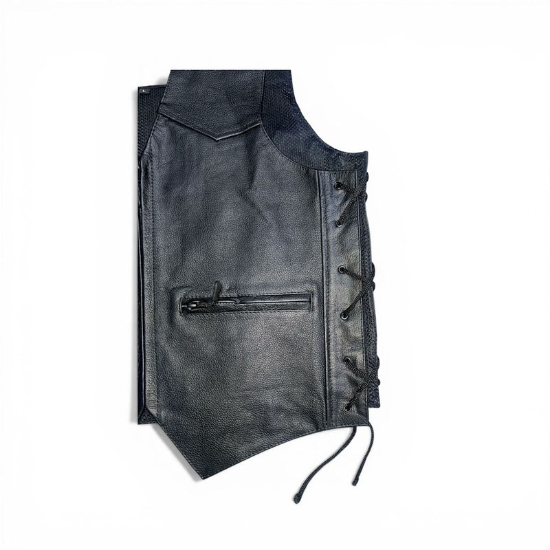 Biker Leather Waistcoat