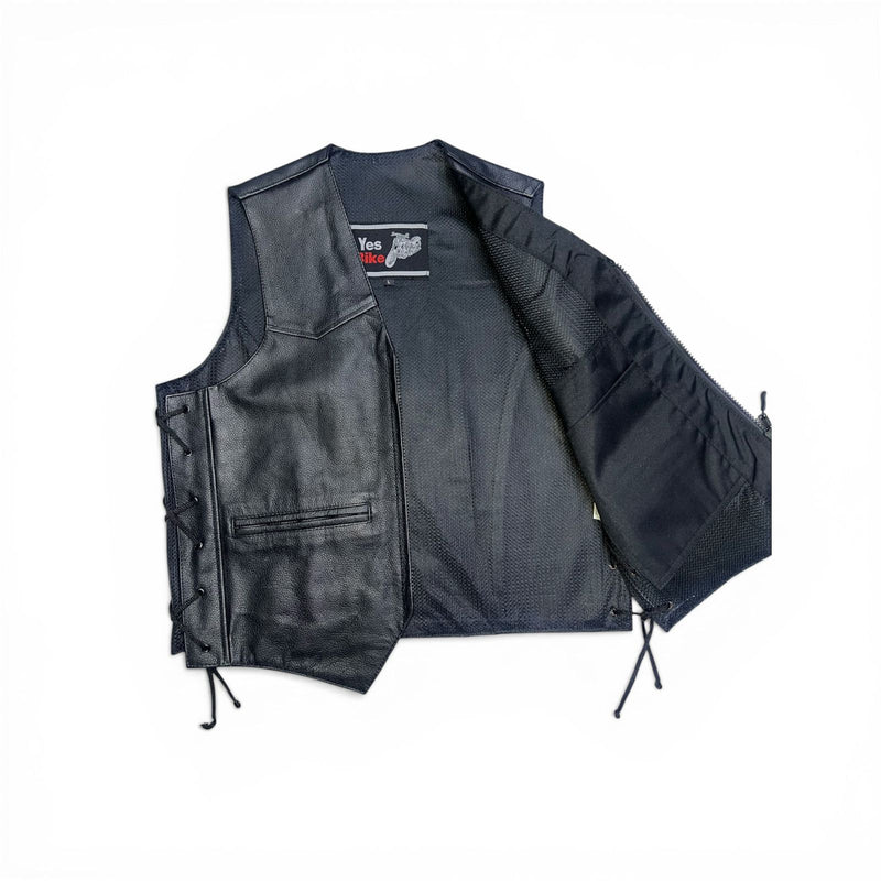 Biker Leather Waistcoat