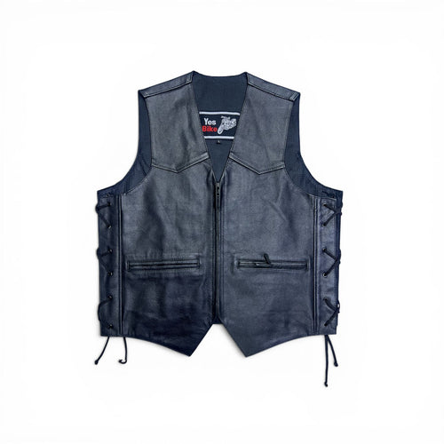 Biker Leather Waistcoat