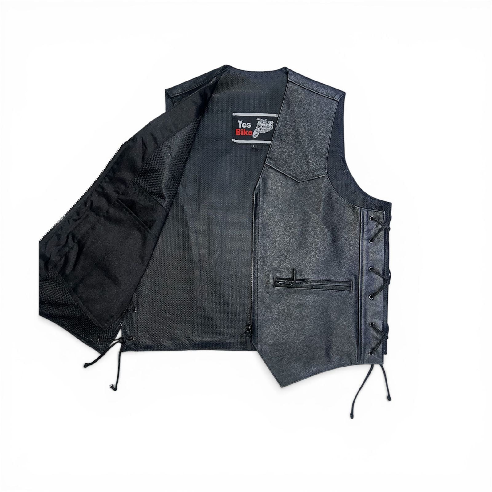 Biker Leather Waistcoat