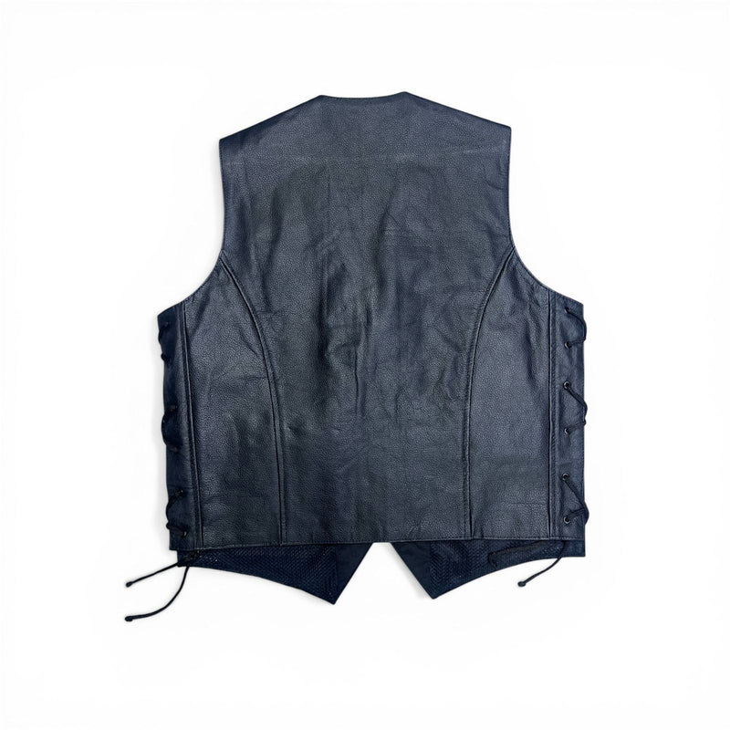 Biker Leather Waistcoat